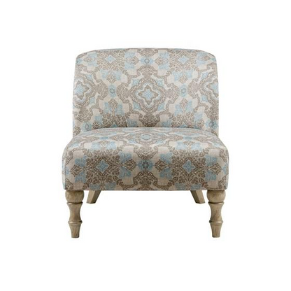 Maribelle Accent Chair - Charming Beige and Blue Medallion Print | Shop Now