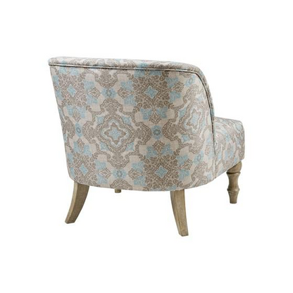 Maribelle Accent Chair - Charming Beige and Blue Medallion Print | Shop Now