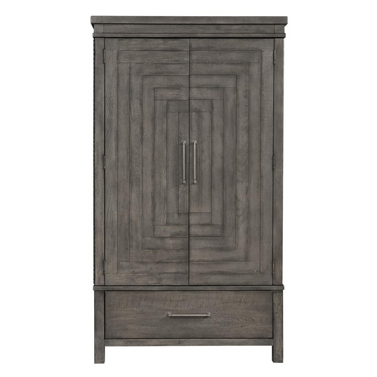 Modern Farmhouse Armoire, Dusty Charcoal