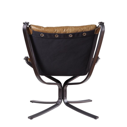 Carney Accent Chair, Coffee Top Grain Leather - Stylish and Comfortable