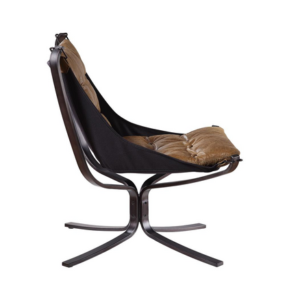 Carney Accent Chair, Coffee Top Grain Leather - Stylish and Comfortable