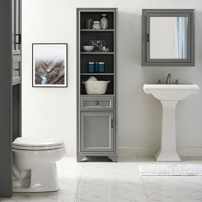 Tara Linen Cabinet Gray - Stylish Organization for Your Space