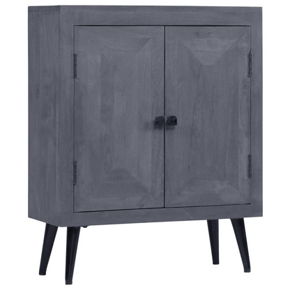 vidaXL Sideboard Solid Mango Wood 23.6"x11.8"x29.9" - Retro Style Storage Cabinet