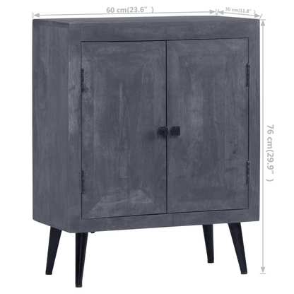 vidaXL Sideboard Solid Mango Wood 23.6"x11.8"x29.9" - Retro Style Storage Cabinet