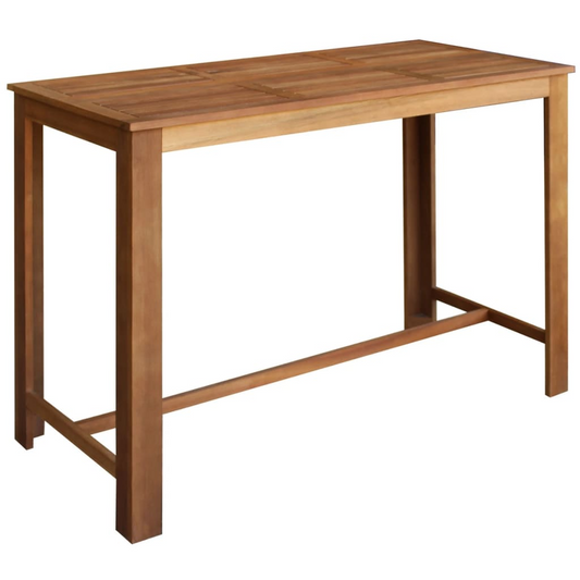 vidaXL Bar Table Solid Acacia Wood 59.1"x27.6"x41.3" - Durable and Stylish