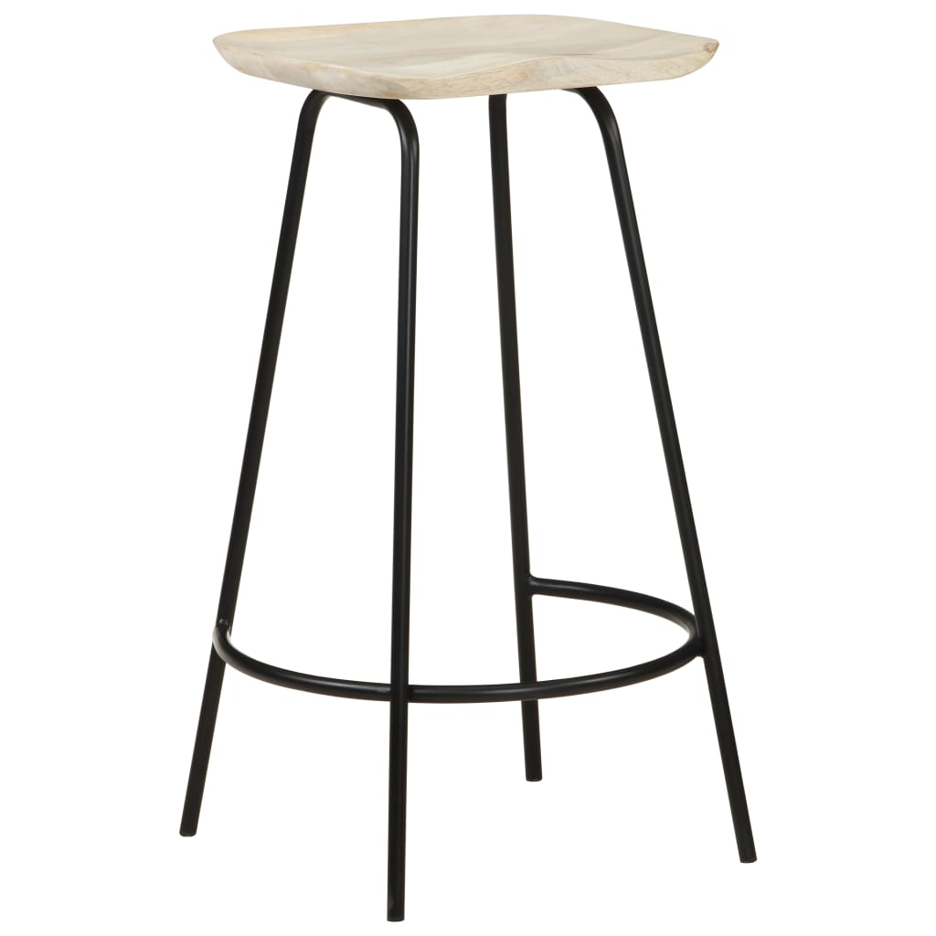 vidaXL Bar Stools 4 pcs Solid Mango Wood - Exquisite Craftsmanship and Beautiful Wood Grains