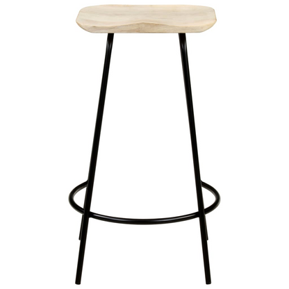 vidaXL Bar Stools 4 pcs Solid Mango Wood - Exquisite Craftsmanship and Beautiful Wood Grains