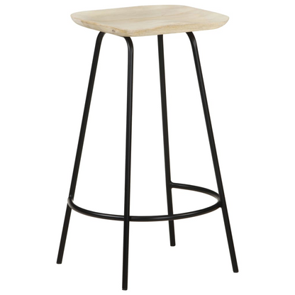 vidaXL Bar Stools 4 pcs Solid Mango Wood - Exquisite Craftsmanship and Beautiful Wood Grains