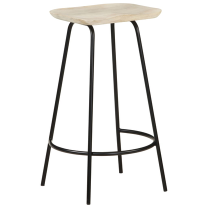 vidaXL Bar Stools 4 pcs Solid Mango Wood - Exquisite Craftsmanship and Beautiful Wood Grains