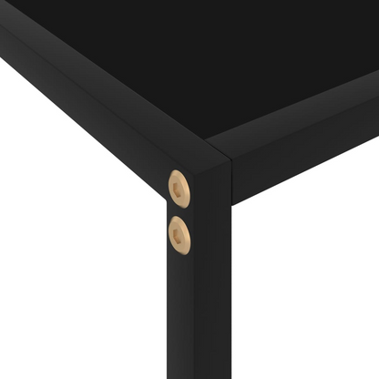 vidaXL Console Table Black 39.4"x13.8"x29.5" Tempered Glass - Stylish and Sturdy | vidaXL