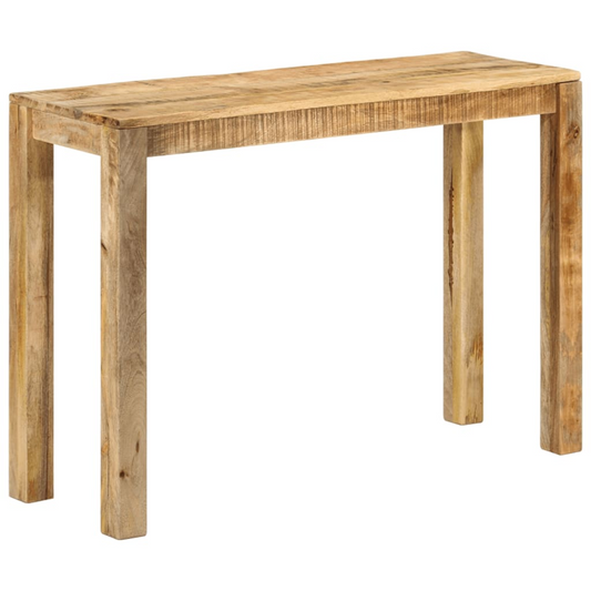 vidaXL Console Table 43.3"x13.8"x29.9" Rough Mango Wood - Rustic Charm for Your Dining Room or Kitchen