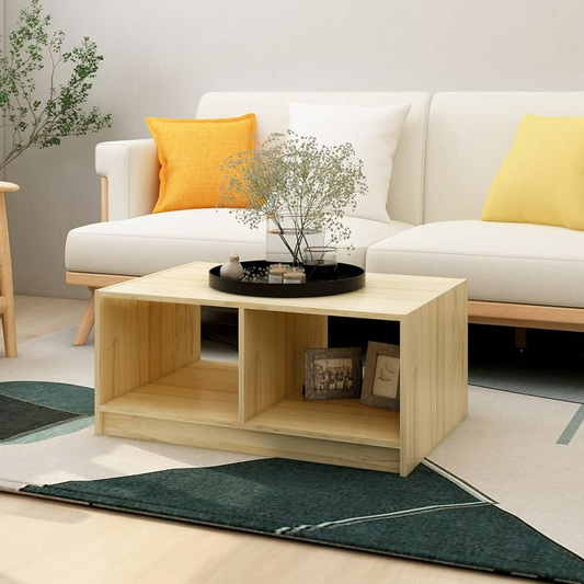 vidaXL Coffee Table - 29.5"x19.7"x13.2" Solid Pinewood | Modern Design