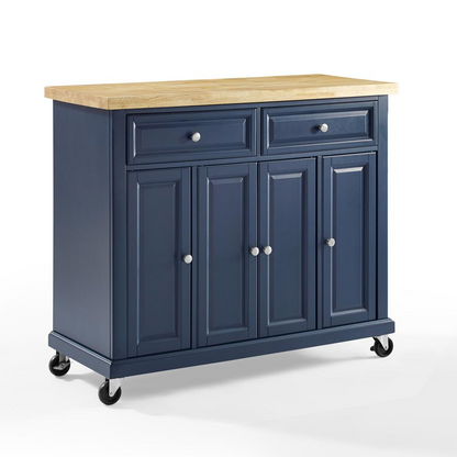 Madison Kitchen Cart Navy - Classic Style and Function for Your Kitchen