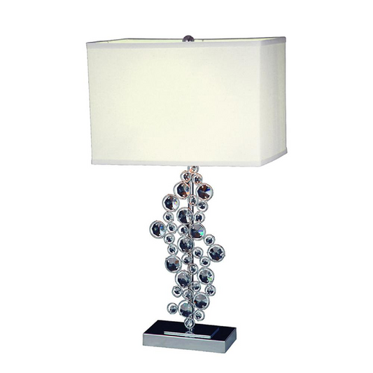 Prismatic Crystal Sequin and Chrome Table Lamp - Elegant and Sophisticated Lighting