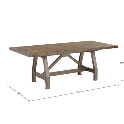 INK+IVY Lancaster Dining Table - Industrial Inspired Design