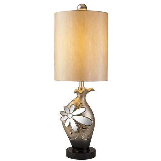 Floral Glamour Table Lamp - Elegant Hand Painted Design