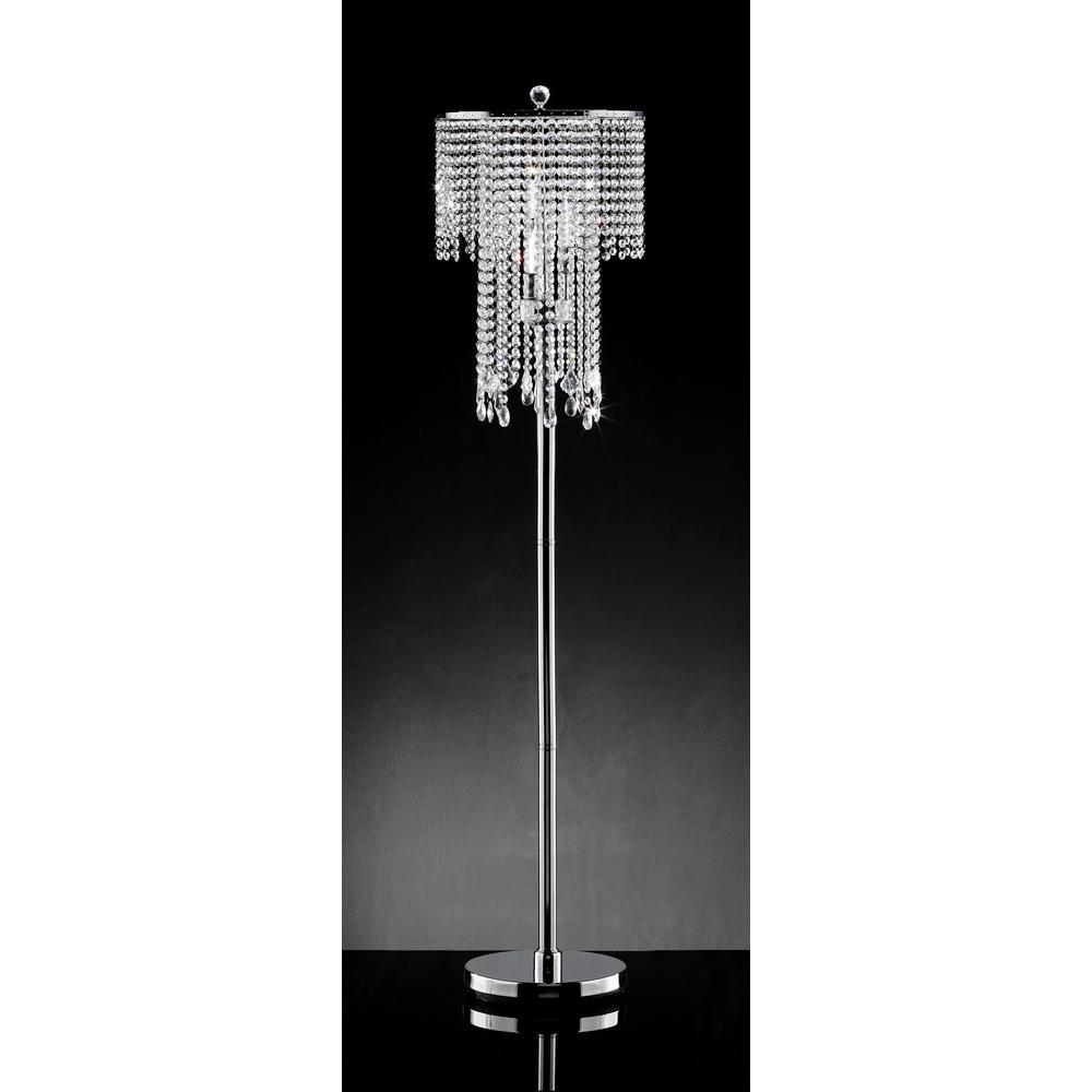 Rain Metal Floor Lamp - Elegant Crystal Accents | Home Decor Lighting