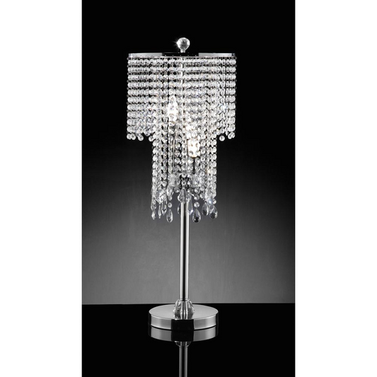 Rain Metal Table Lamp - Elegant Design with Crystal Beads