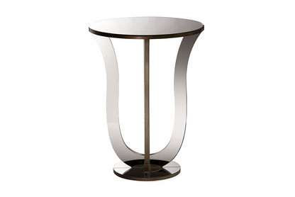 Hollywood Regency Glamour Style Mirrored Accent Side Table