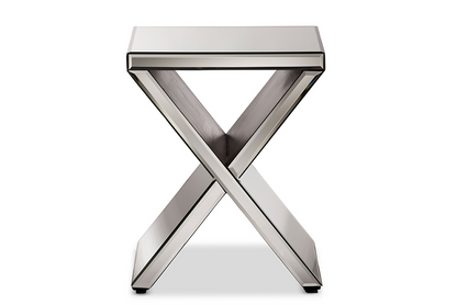 Morris Modern and Contemporary Hollywood Regency Glamour Style Accent Side Table