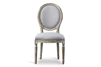 Baxton Studio Clairette Wood Traditional French Accent Chair-Round - Elegant and Versatile