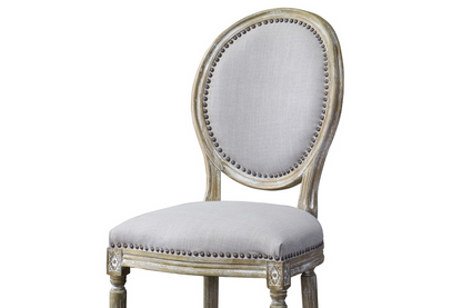 Baxton Studio Clairette Wood Traditional French Accent Chair-Round - Elegant and Versatile