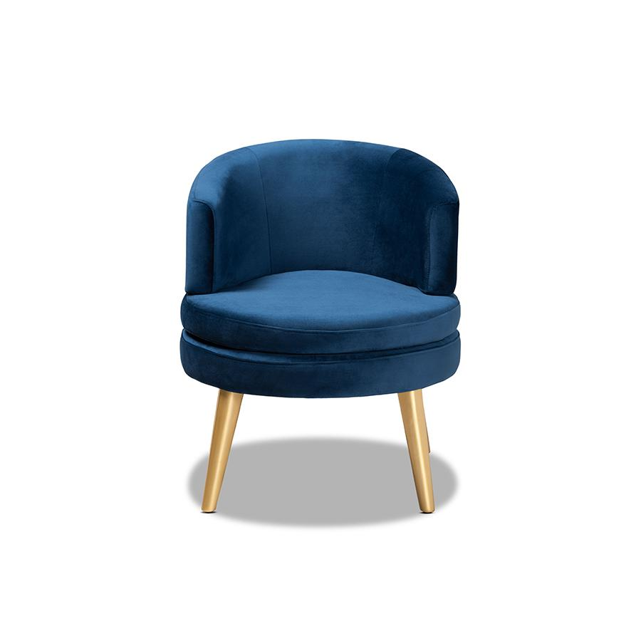 Luxurious Gold Finished Wood Accent Chair | Contemporary Design