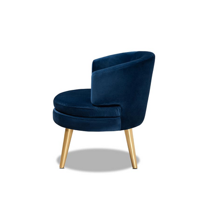 Luxurious Gold Finished Wood Accent Chair | Contemporary Design