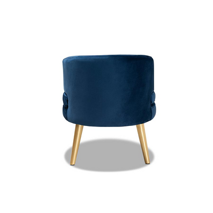 Luxurious Gold Finished Wood Accent Chair | Contemporary Design