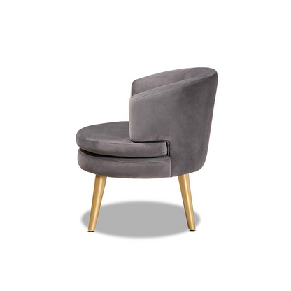 Luxurious Gold Finished Wood Accent Chair - Chic and Glamorous Design