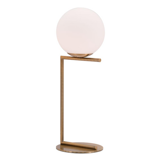 Belair Table Lamp Brass - Modern Globe Design, Luminous Glow