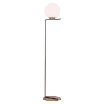 Belair Floor Lamp Brass - Modern Round Globe Design | Perfect Glow