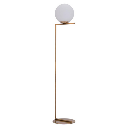 Belair Floor Lamp Brass - Modern Round Globe Design | Perfect Glow