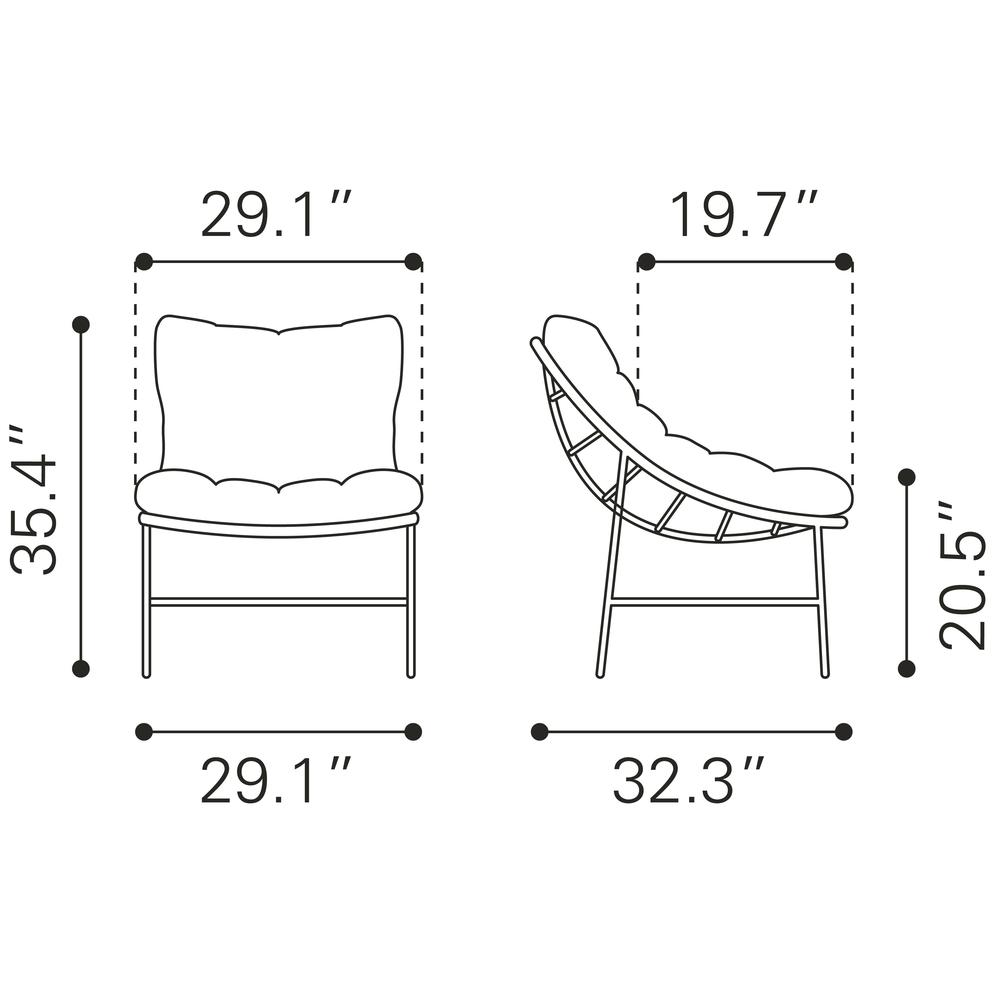 Merilyn Accent Chair Beige & Natural - Outdoor Comfort and Style