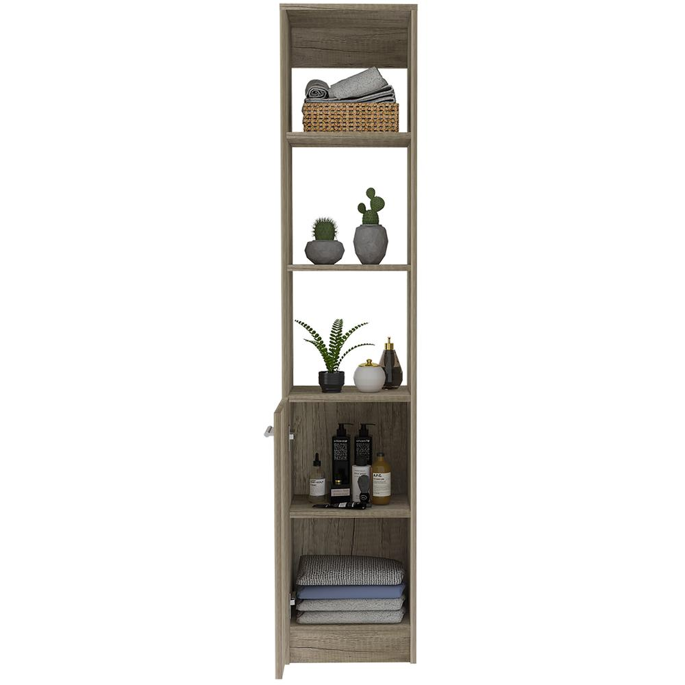 Leben Linen Cabinet Weathered Oak - Stylish and Functional Storage Solution