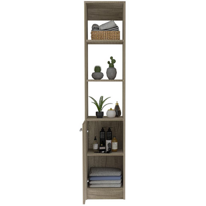 Leben Linen Cabinet Weathered Oak - Stylish and Functional Storage Solution