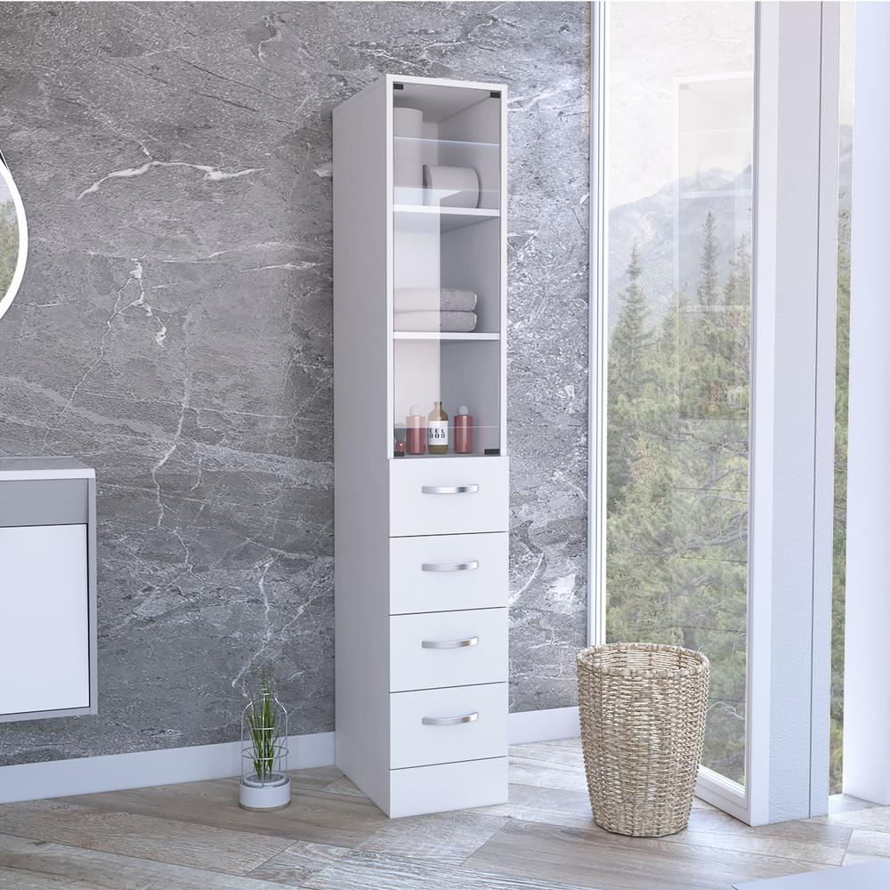 Magna Linen Cabinet-White - Maximize Bathroom Storage Space