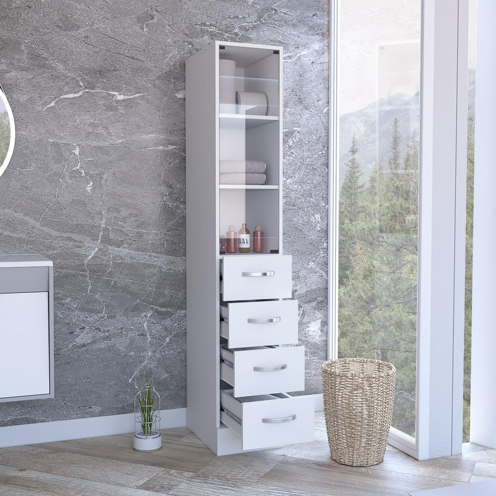 Magna Linen Cabinet-White - Maximize Bathroom Storage Space