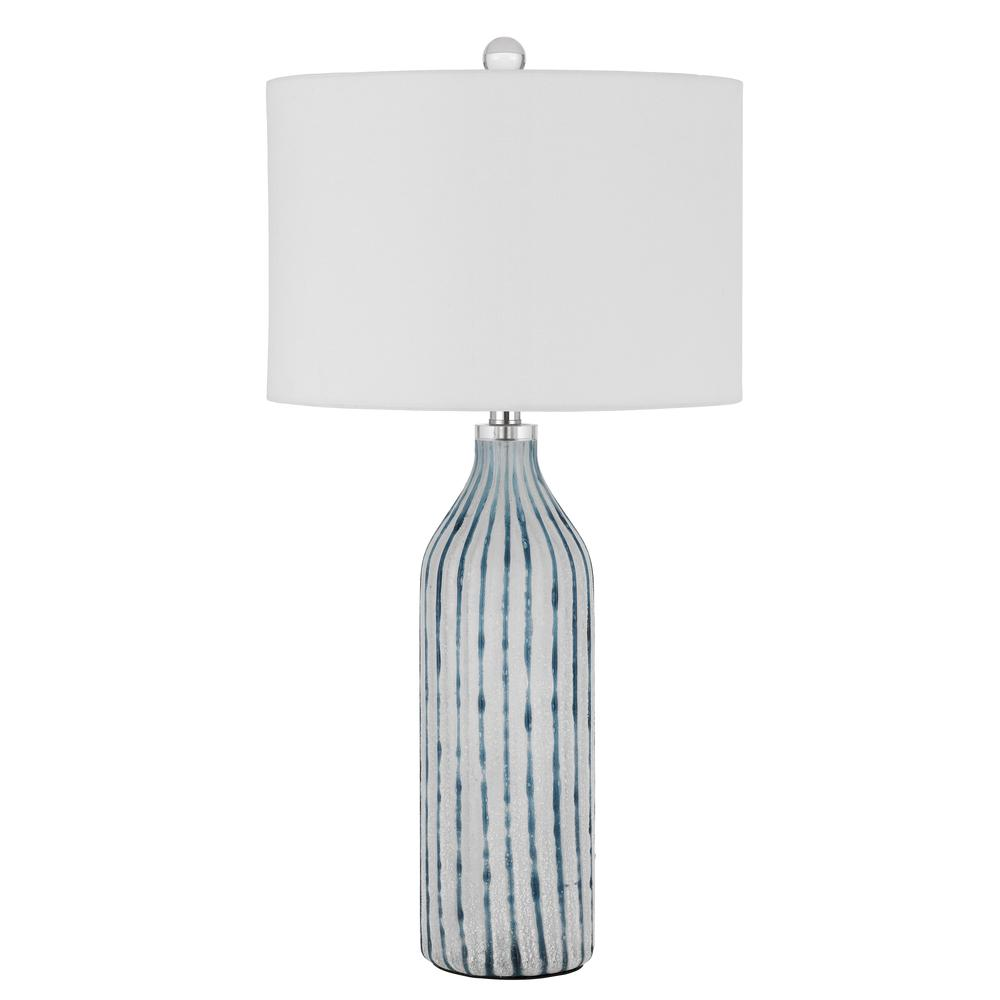 Inveruno Glass Table Lamp with Hardback Drum Shade - Colorful and Elegant Lighting for Any Room