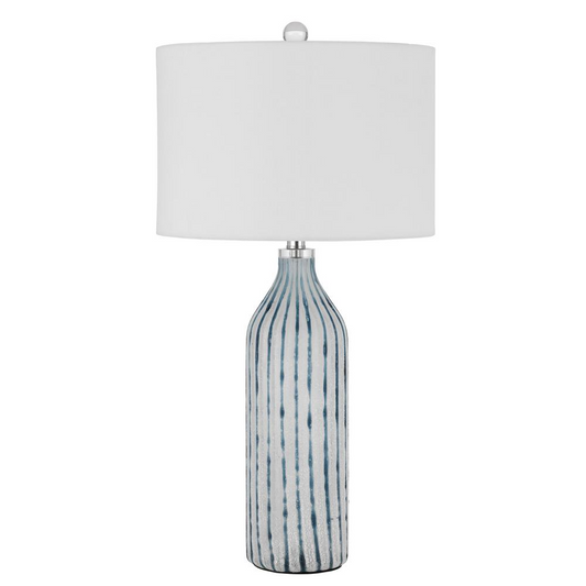 Inveruno Glass Table Lamp with Hardback Drum Shade - Colorful and Elegant Lighting for Any Room