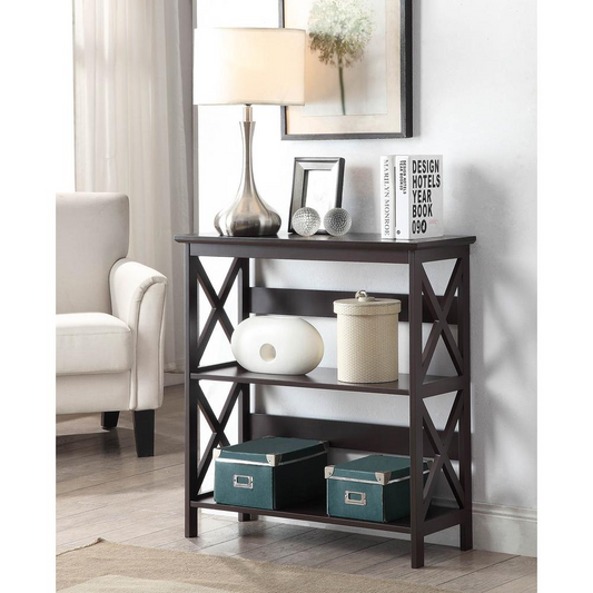 Oxford 3 Tier Bookcase - Modern Appeal with Clean Lines