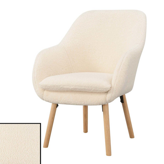 Take a Seat Charlotte Sherpa Accent Chair, Sherpa Crème - Cozy and Stylish Chair for Relaxation and Decor