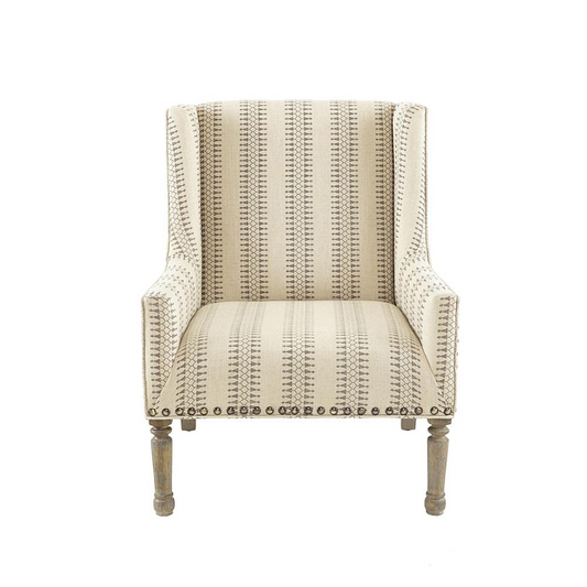 Madison Park Simmons Accent Chair - Farmhouse Style Wing-Back Chair