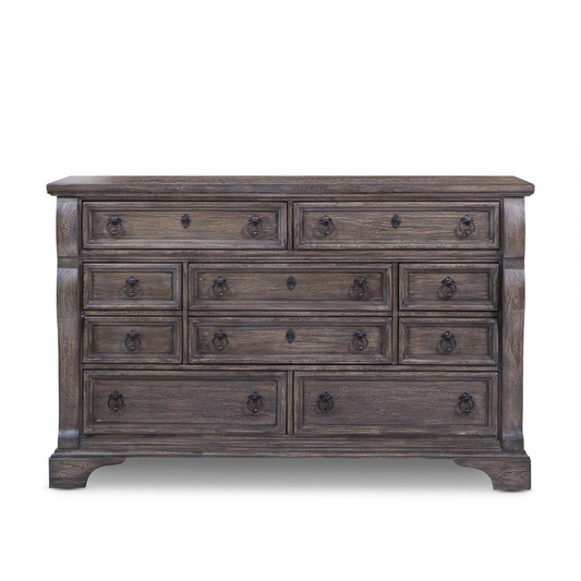 Heirloom Rustic Charcoal Triple Dresser - Timeless Tradition and Durability