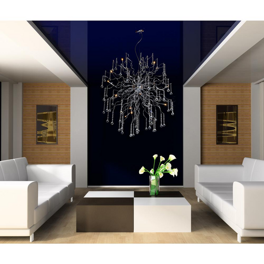 Crystal Aura Chandelier - Elegant Handcrafted Light Fixture