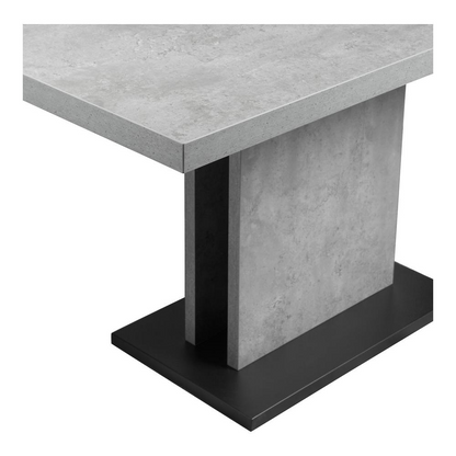 Hanlon Dining Table - Contemporary Modern Style, Faux-Stone Finish