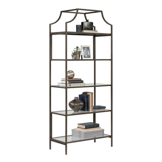 International Lux Bookcase Bronze - Modern Design | Metal and Glass Construction