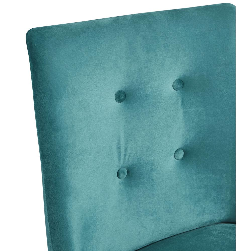 Accent Side Chair - Elegant Jade Velvet Chair for Eclectic Spaces