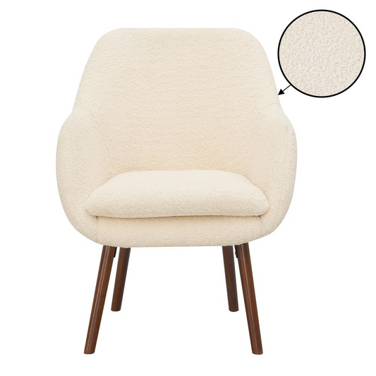 Take a Seat Charlotte Sherpa Accent Chair - Cozy and Stylish | Convenience Concepts