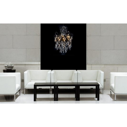 Crystalette Chandelier - Elegant Crystal and Silver Lighting Fixture